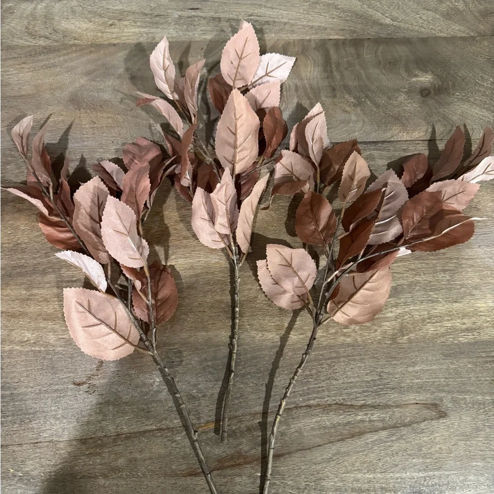 Hearth & Hand Faux Leaf Branches in Brown and Cream